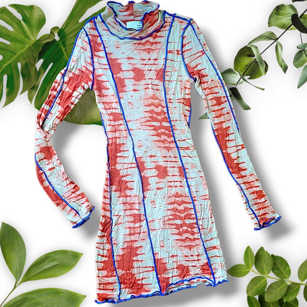 Aritzia Wilfred Free Tie Dye "Orbit" Mini Dress sz XS NWOT